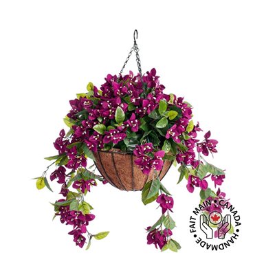 JARDINIÈRE SUSPENDUE DE BOUGAINVILLIERS MAUVES JARDINIÈRE SUSPENDUE DE BOUGAINVILLIERS MAUVES